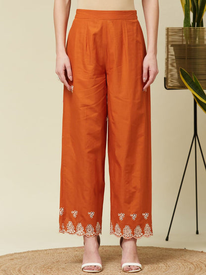 Women’s Embroidered Crepe Co-Ord Kurta Pant Set